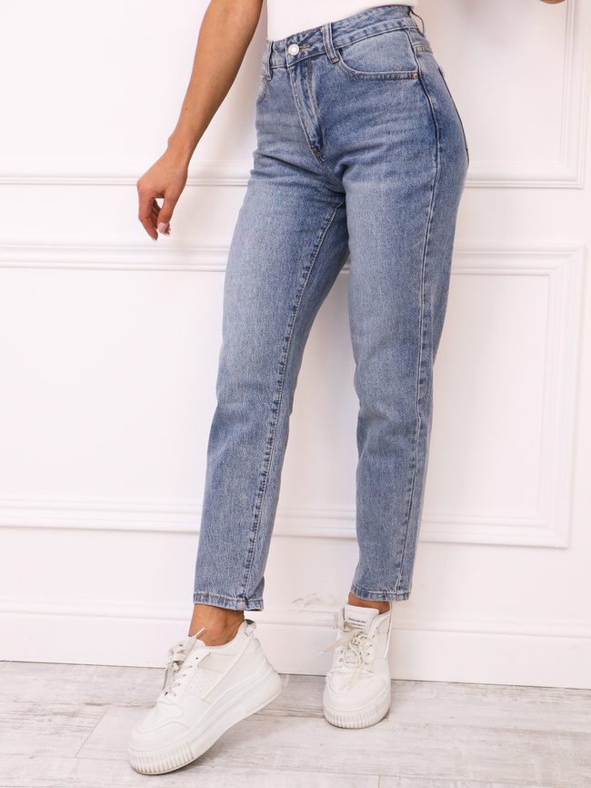 SPODNIE JEANSOWE- MOM STRETCH- NIEBIESKIE