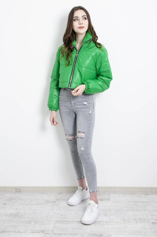 KURTKA PIKOWANA PRZEJŚCIOWA  ZIELONA