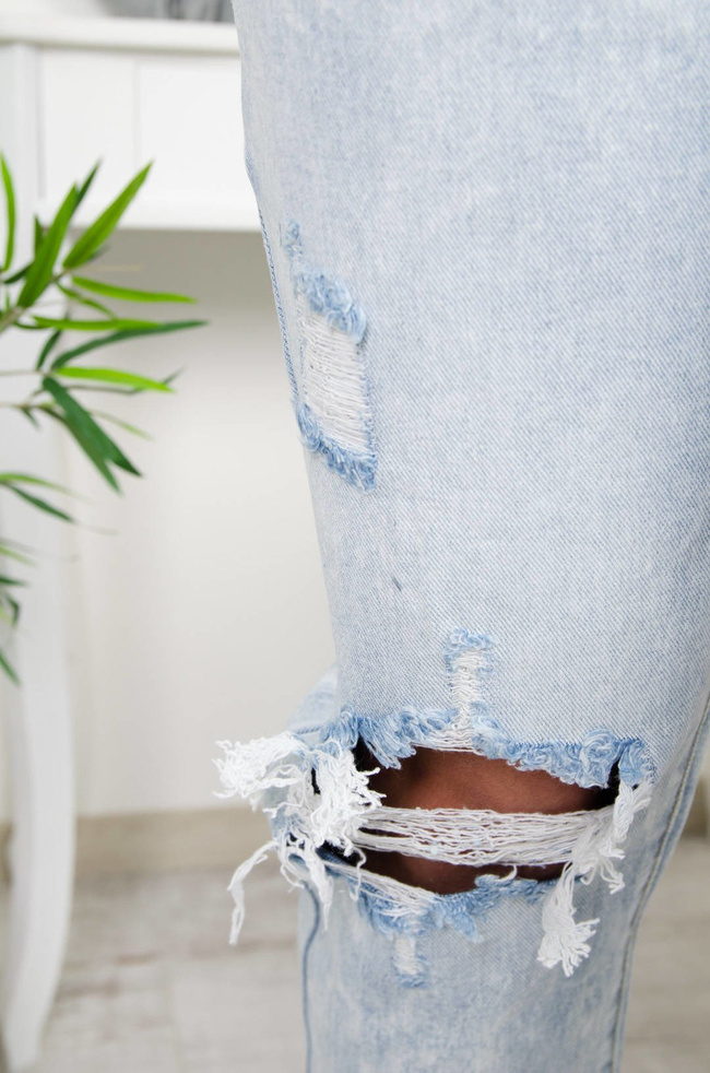 JASNE SPODNIE JEANSOWE BOYFRIEND Z WYSOKIM STANEM