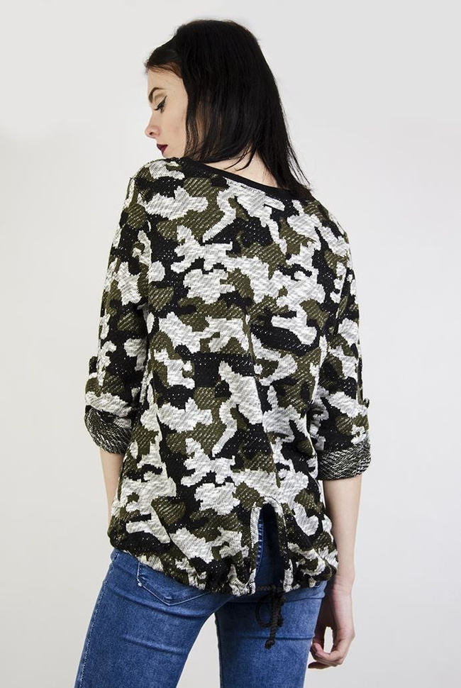 Bluzka moro z wiązaniem z tyłu