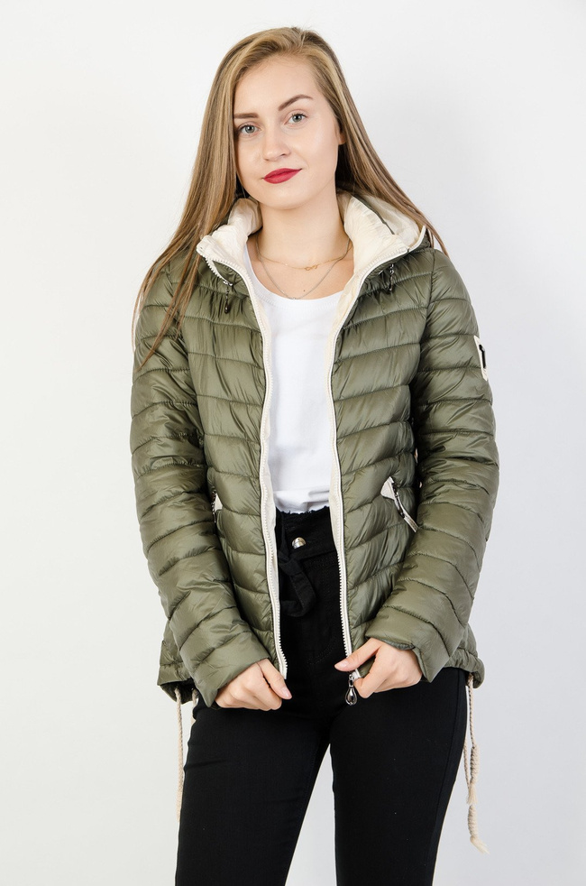 Khaki kurtka pikowana