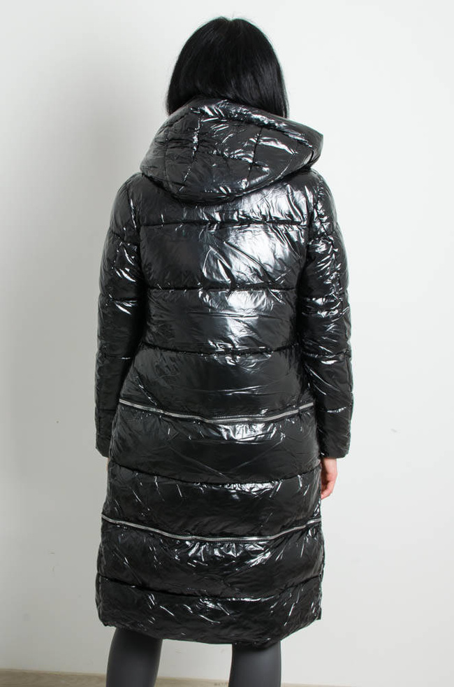 CZARNA KURTKA WINYLOWA 3W1