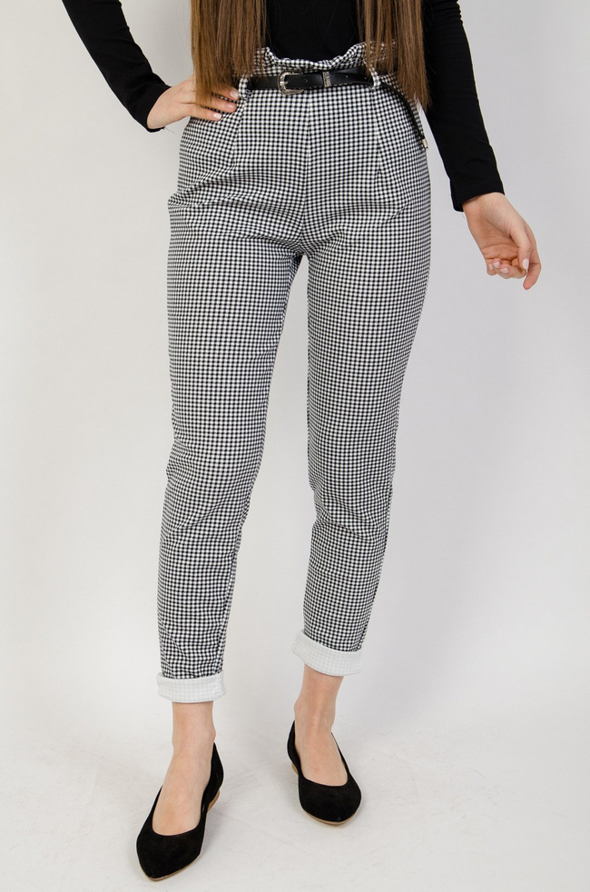 Eleganckie spodnie w pepitkę