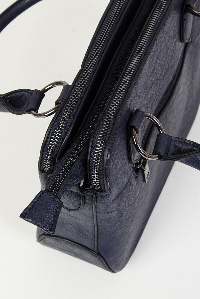 Granatowa torebka usztywniana