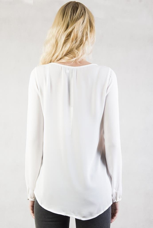 Asymetryczna biała bluzka