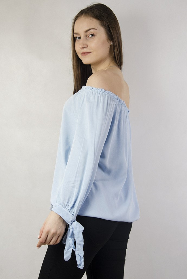 Bluzka hiszpanka niebieska