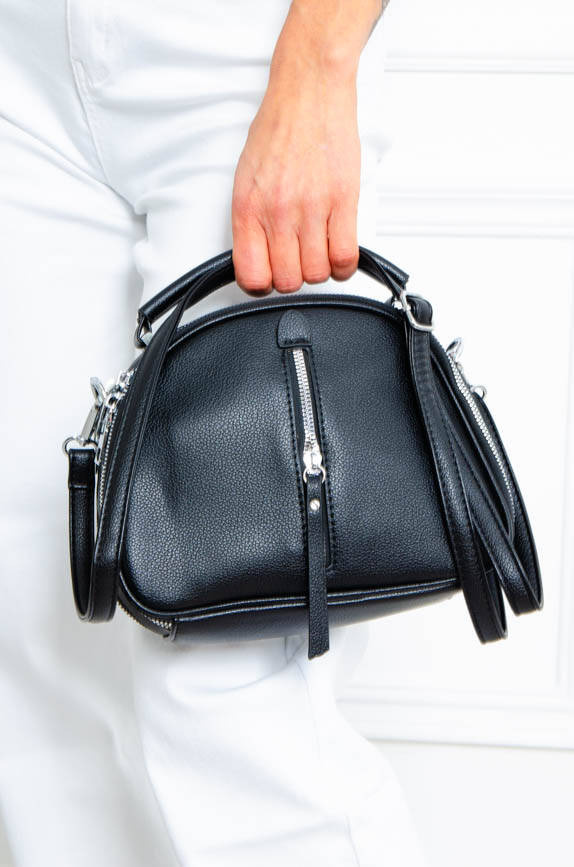 TOREBKA KUFEREK Z OZDOBNYM ZAMKIEM- CZARNA