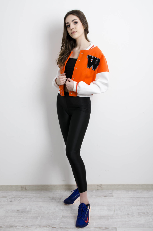 BLUZA BEJSBOLÓWKA - POMARAŃCZOWA