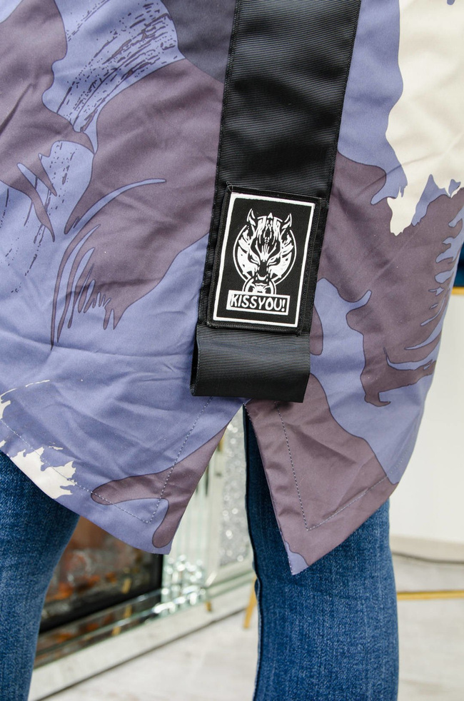 KURTKA PARKA NIEBIESKA  MORO