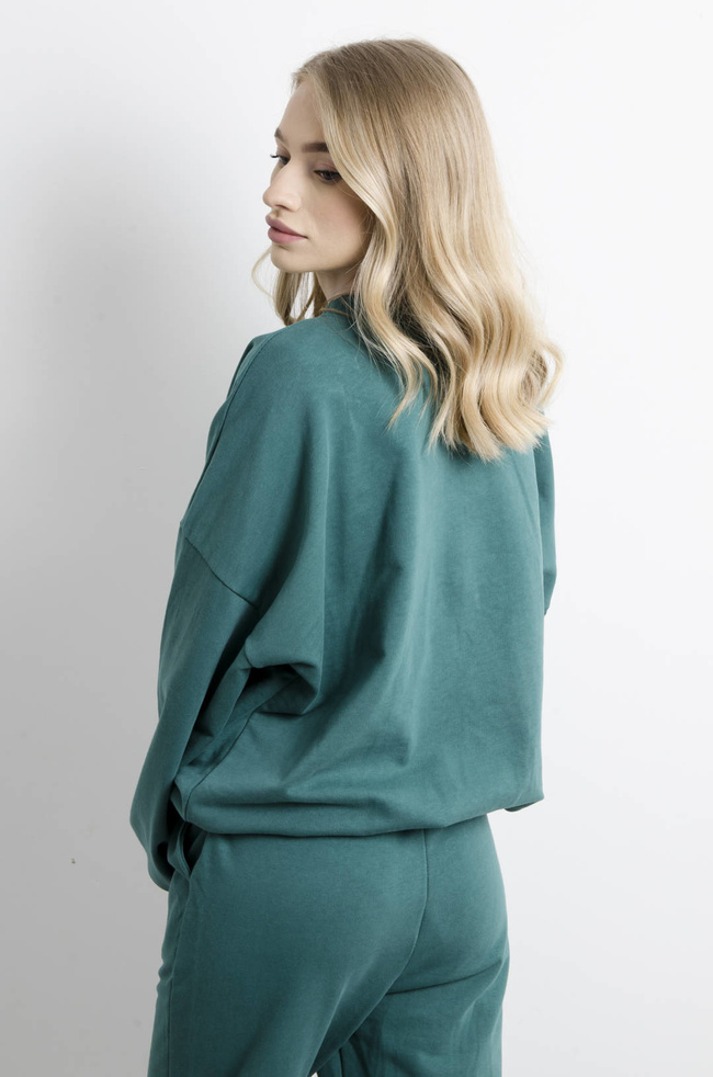 KOMPLET DRESOWY BAWEŁNIANY W KOLORZE TURKUSOWYM