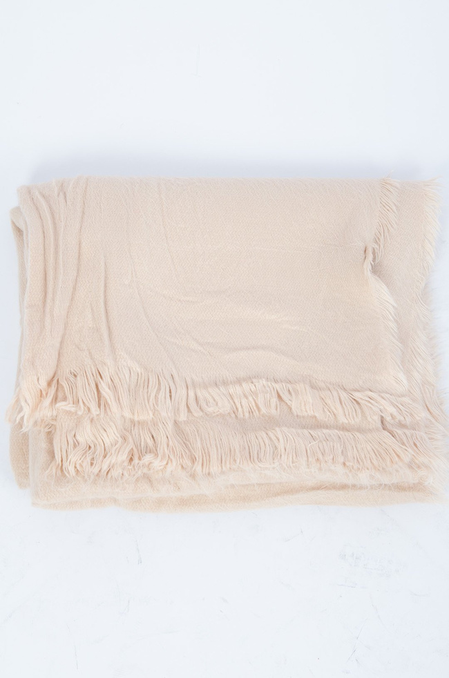 JASNO-RÓŻOWY WŁOCHATY SZAL 