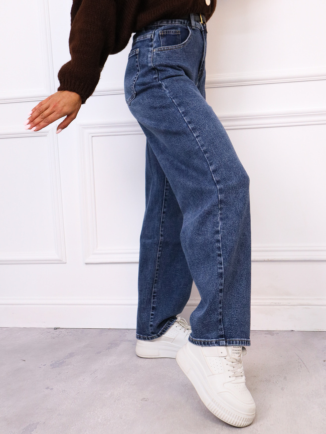 SPODNIE JEANSOWE BALLOON Z WYSOKIM STANEM