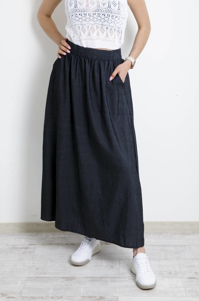 SPÓDNICA MAXI- SZARA
