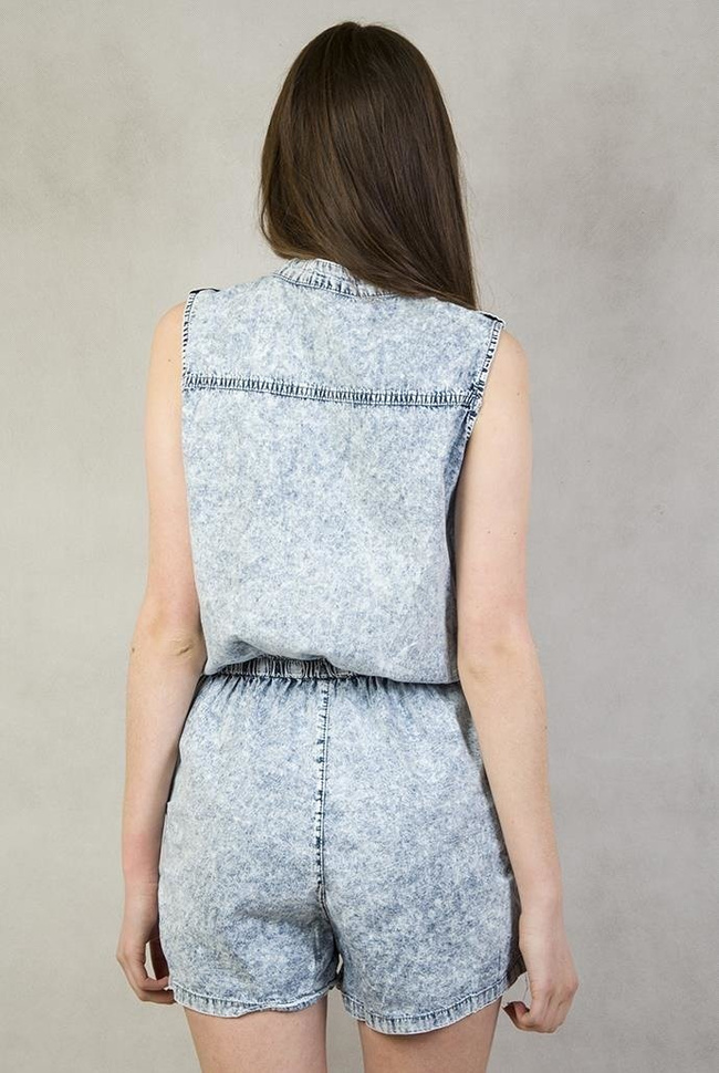 Kombinezon dekatyzowany, wiązany w pasie