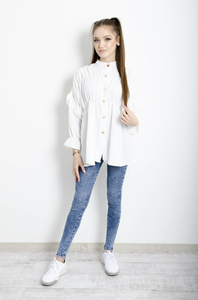 KOSZULA BIAŁA Z FALBANAMI 