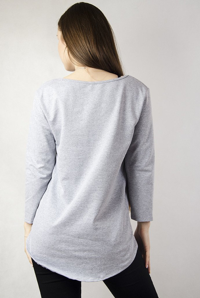 Szara bluzka z flamingami