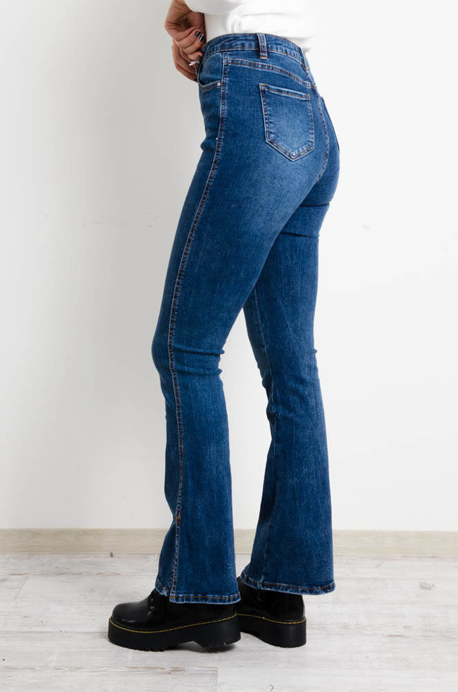 SPODNIE JEANSOWE TYPU SKINNY FLARE Z ROZCIĘCIEM NA DOLE 