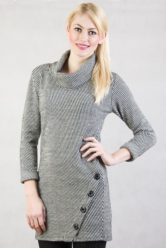 Biało-czarna tunika