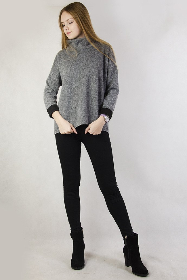 Szary asymetryczny golf