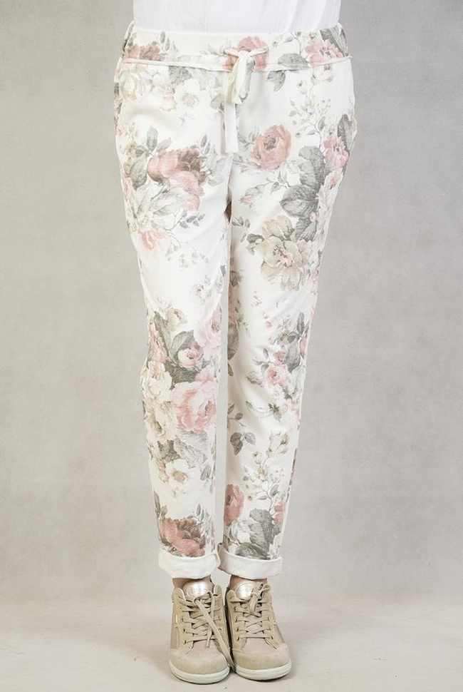 Spodnie dresowe w kwiaty