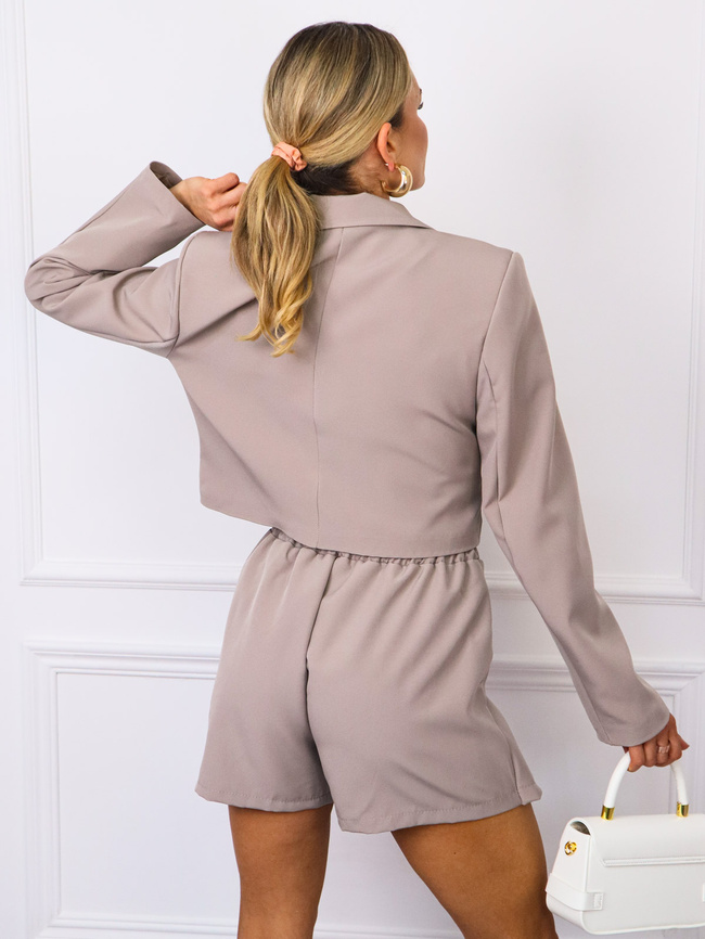 KOMPLET SPÓDNICO-SPODENKI+ KRÓTKA MARYNARKA- FANGO