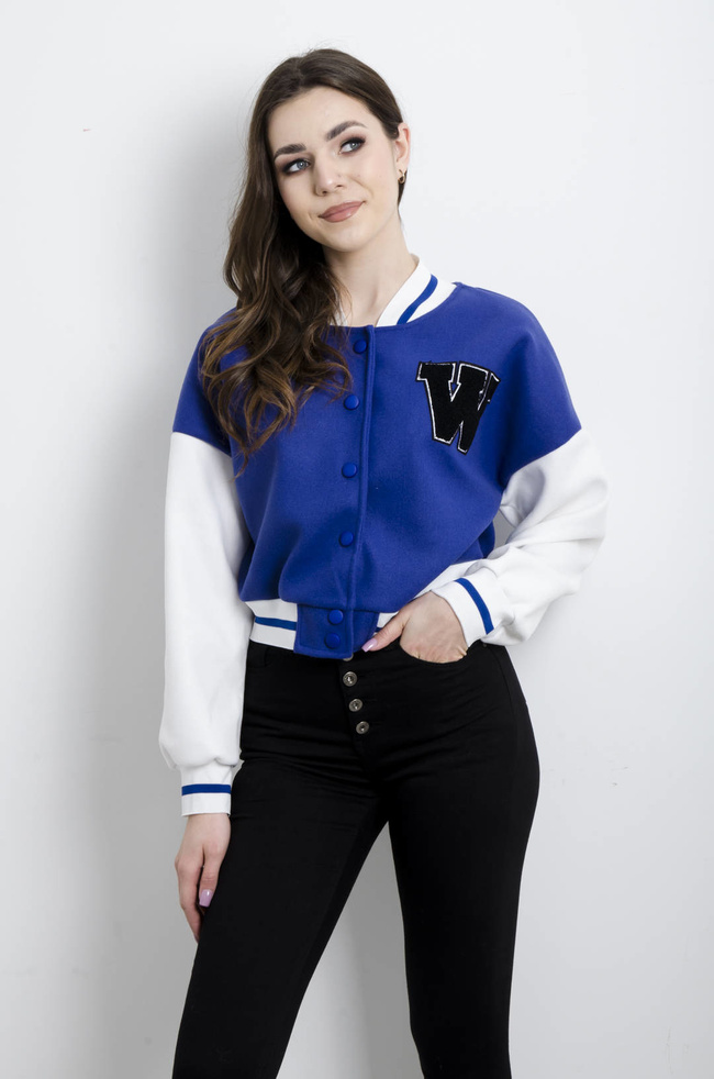 BLUZA BEJSBOLÓWKA - NIEBIESKA