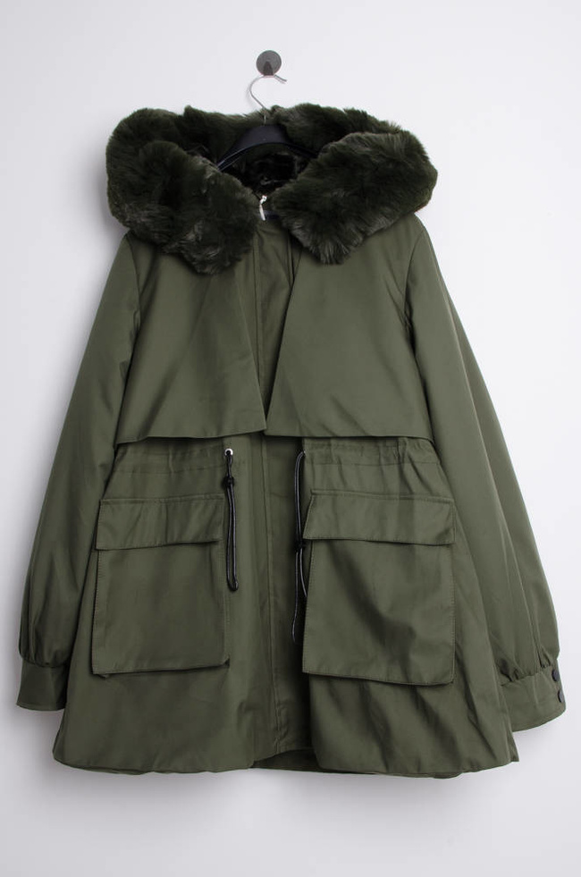 ZIELONA KURTKA PARKA Z OCIEPLENIEM 