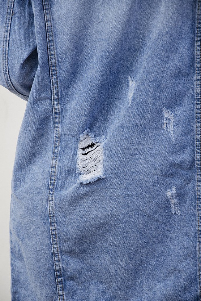 Kurtka jeansowa długa jasna