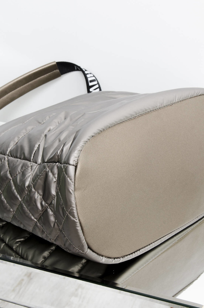 TORBA MATERIAŁOWA PIKOWANA ZŁOTA- SHOPPER