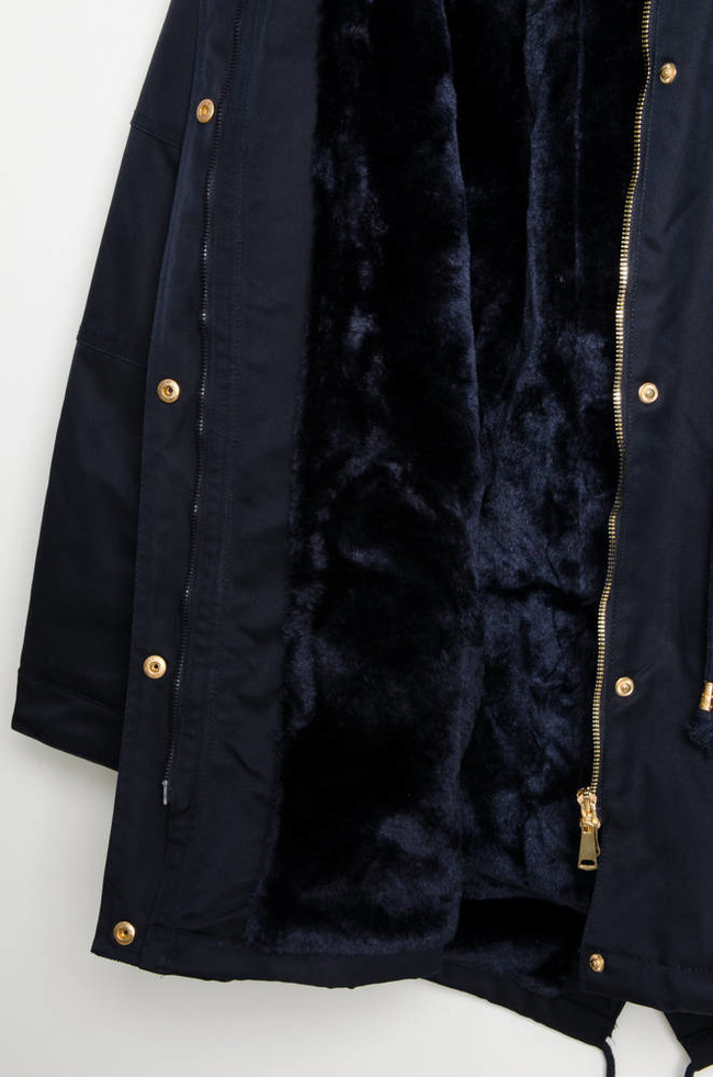 GRANATOWA KURTKA PARKA ZIMOWA