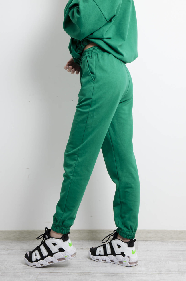 KOMPLET DRESOWY BAWEŁNIANY W KOLORZE ZIELONYM