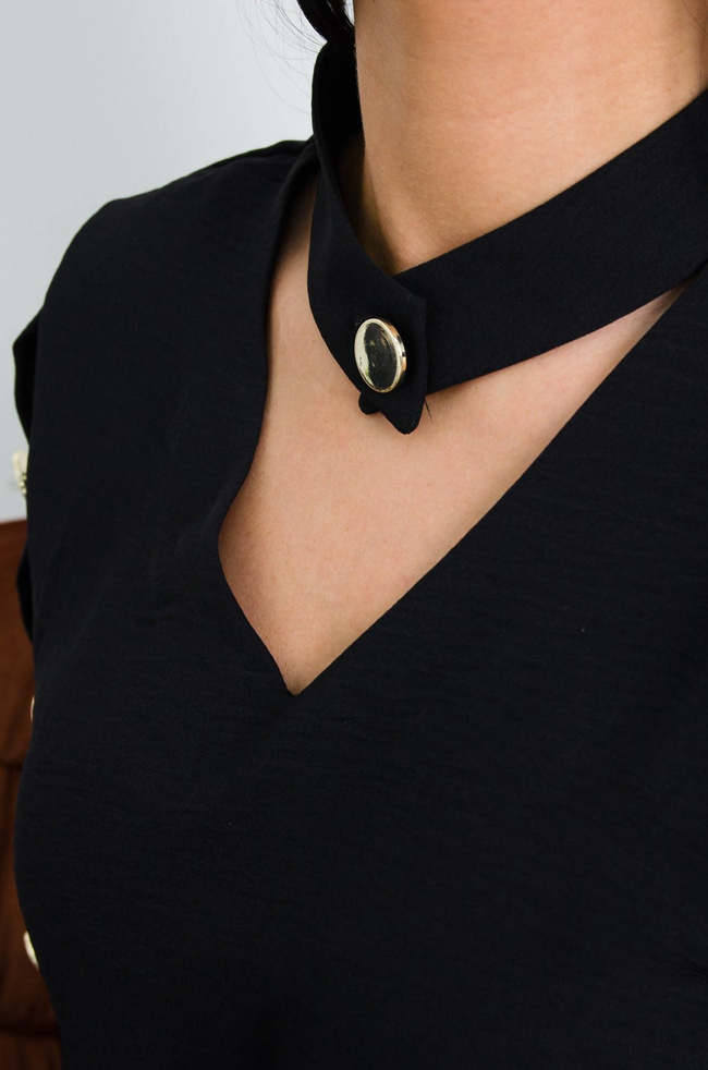 CZARNA BLUZKA Z CHOKEREM