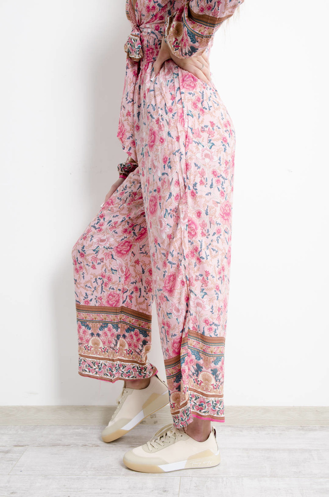 KOMPLET W KWIATY - RÓŻOWY