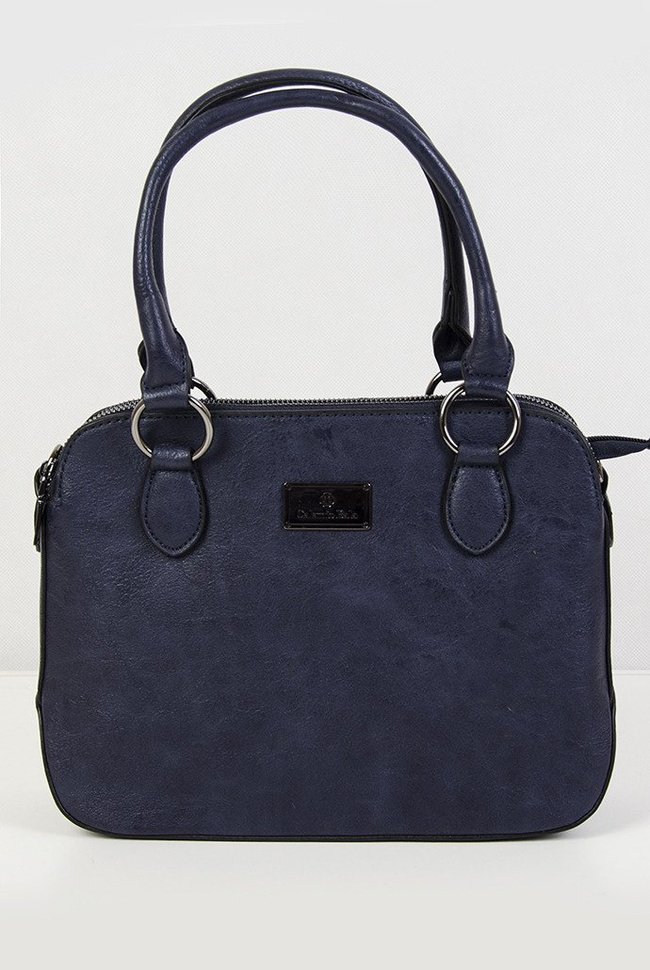 Granatowa torebka usztywniana