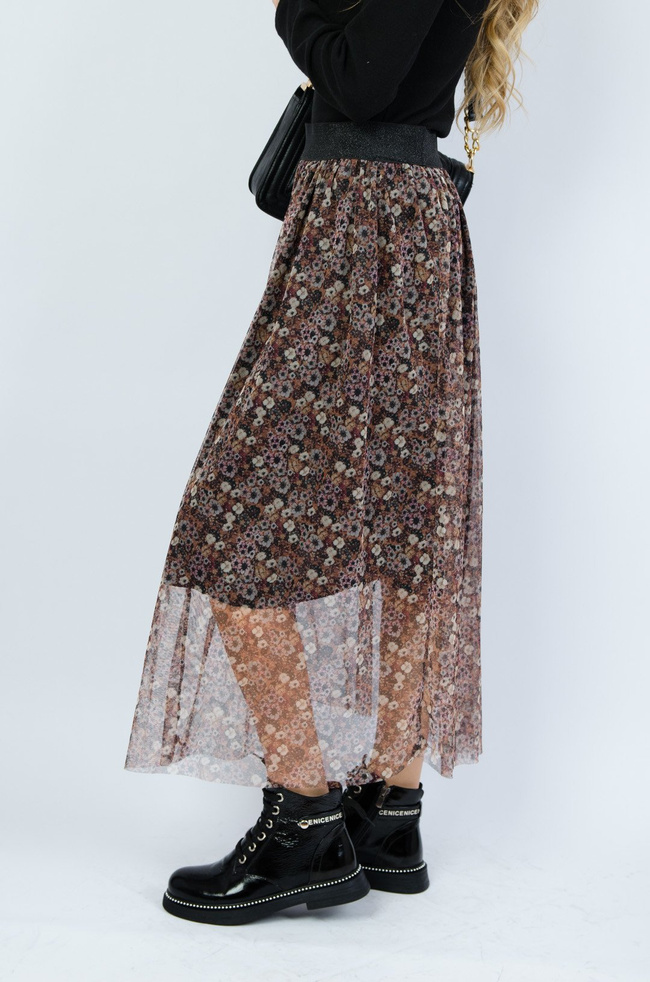 Spódnica tiulowa w kwiaty 