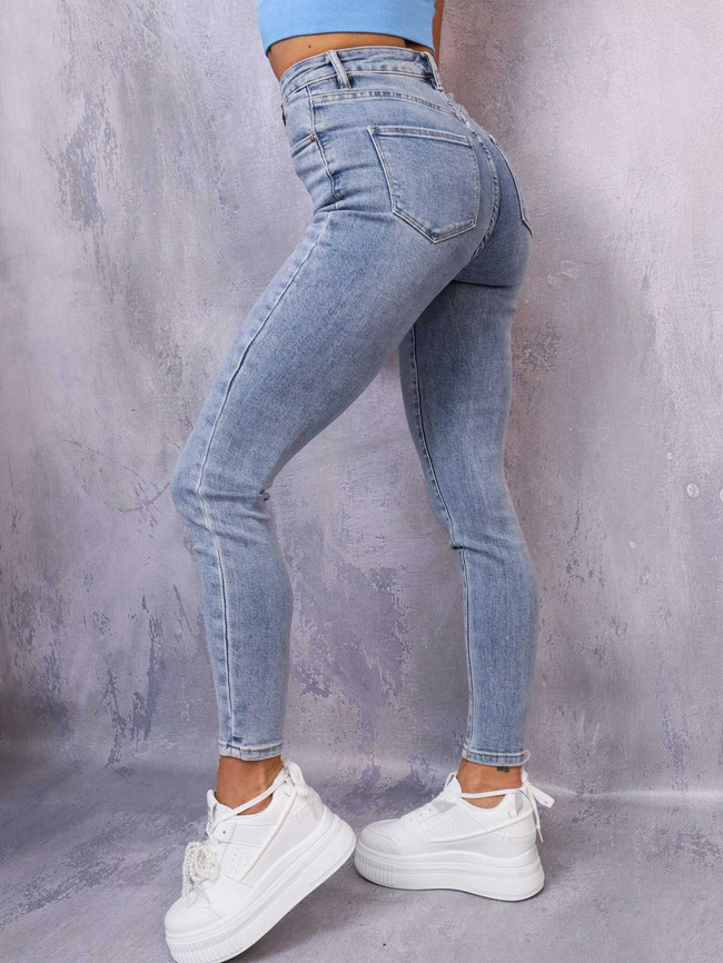 SPODNIE JEANSOWE SKINNY Z BARDZO WYSOKIM STANEM