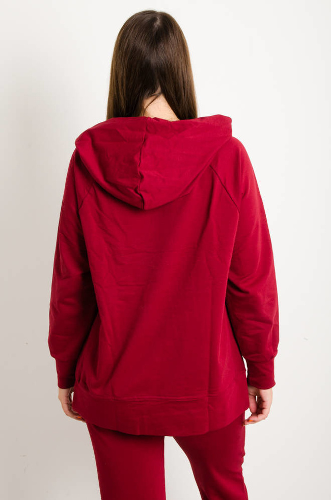 KOMPLET DRESOWY Z ROZCIĘCIAMI PO BOKACH I OZDOBNĄ NASZYWKĄ- BORDOWY