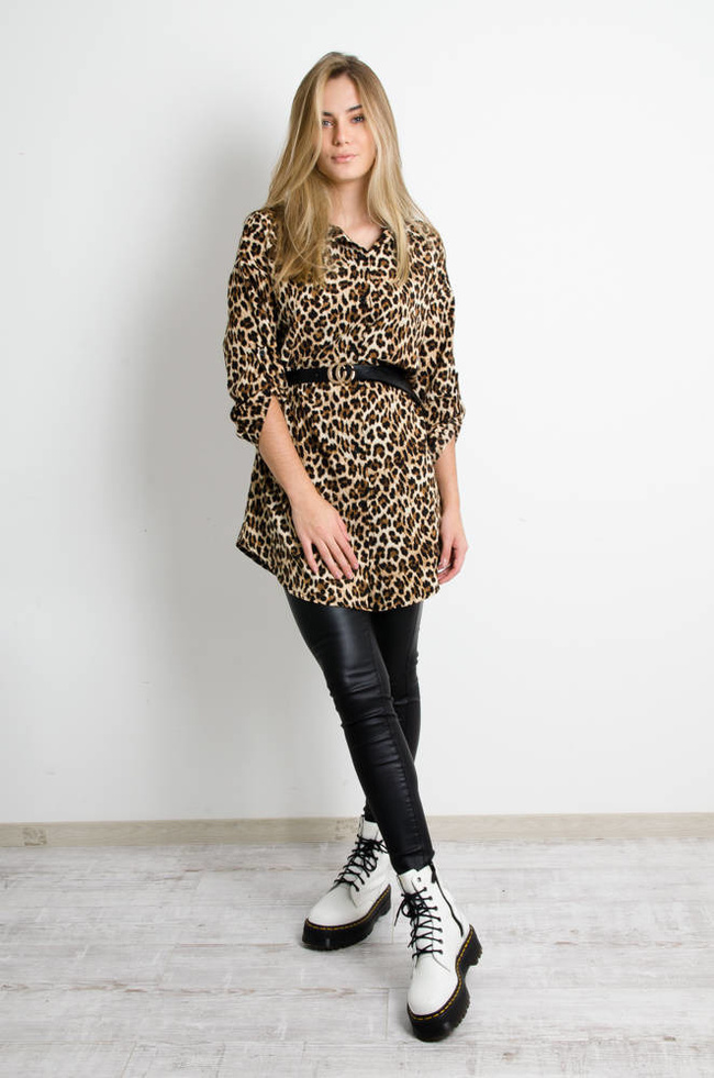 DŁUGA KOSZULA W PANTERKĘ