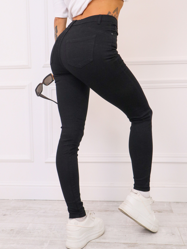 SPODNIE JEANSOWE SKINNY PUSH UP- CZARNE
