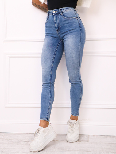 SPODNIE JEANSOWE SKINNY PUSH UP- GRANATOWE