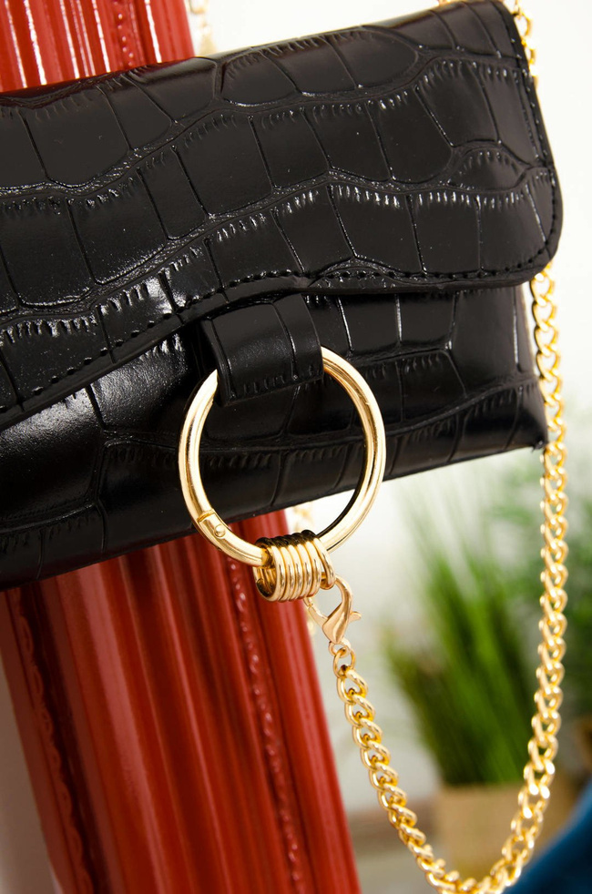 MINI TOREBKA NA ŁAŃCUSZKU Z WYTŁACZANYM WZOREM