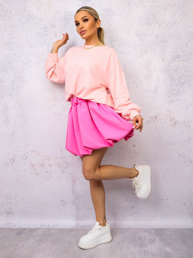 SPÓDNICA MINI BOMBKA- RÓŻOWA