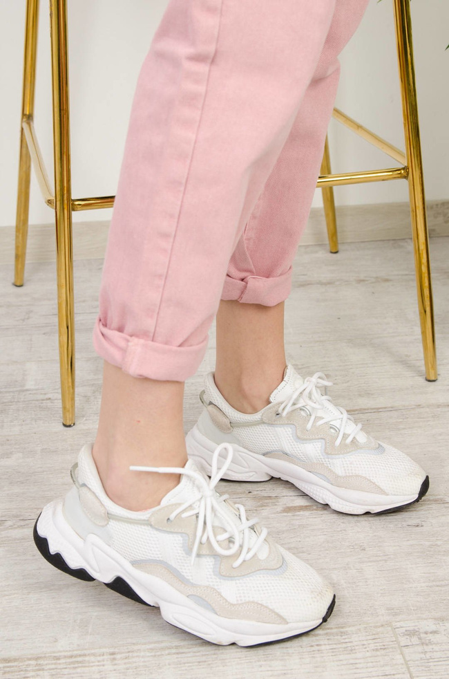 RÓŻOWE SPODNIE JEANSOWE MOM FIT-WYSOKI STAN