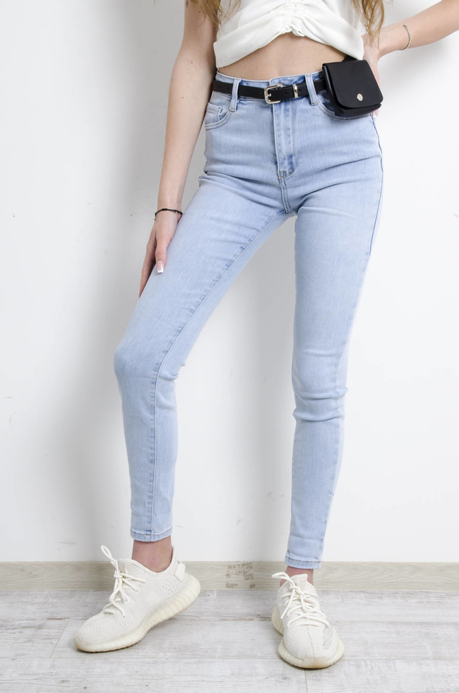 SPODNIE JEANSOWE JASNE Z NERKĄ W ZESTAWIE