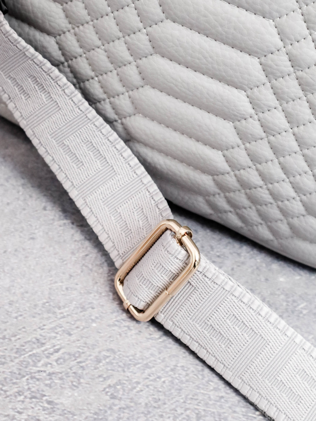 TOREBKA PIKOWANA KUFEREK- SZARA