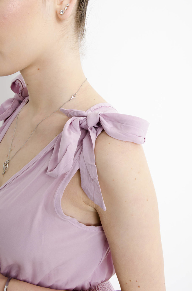 SUKIENKA MAXI W KOLORZE RÓŻOWYM