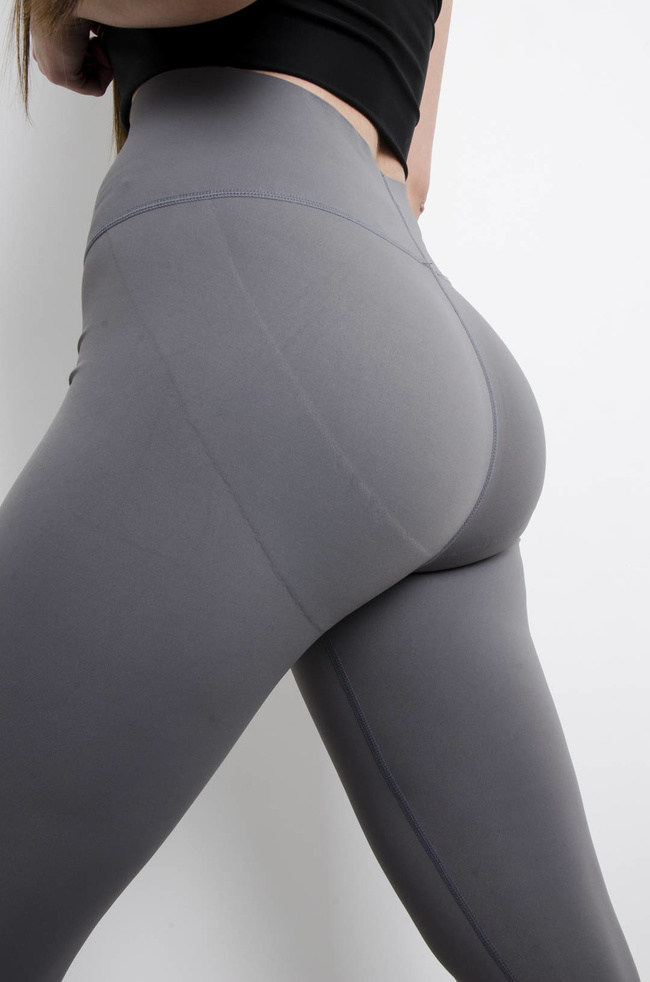 LEGGINSY SPORTOWE GYM HARD LAULIA- SZARE