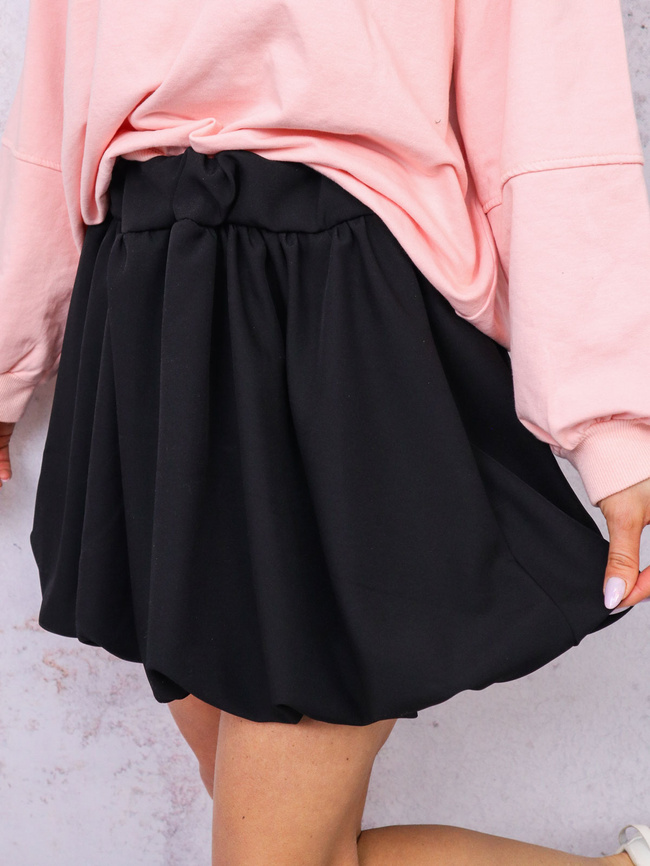SPÓDNICA MINI BOMBKA- CZARNA