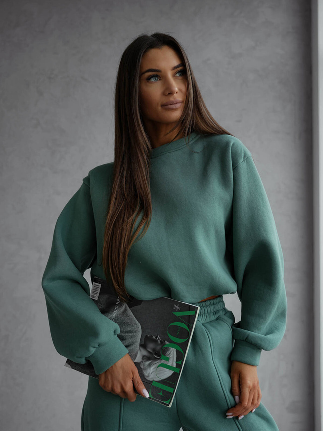 KOMPLET DRESOWY BLUZA+ SPODNIE- ZIELONY