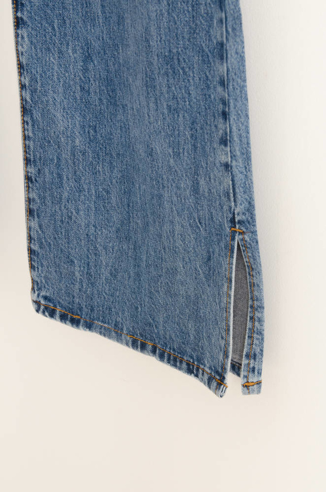 SPODNIE JEANSOWE TYPU WIDE LEG Z WYSOKIM STANEM